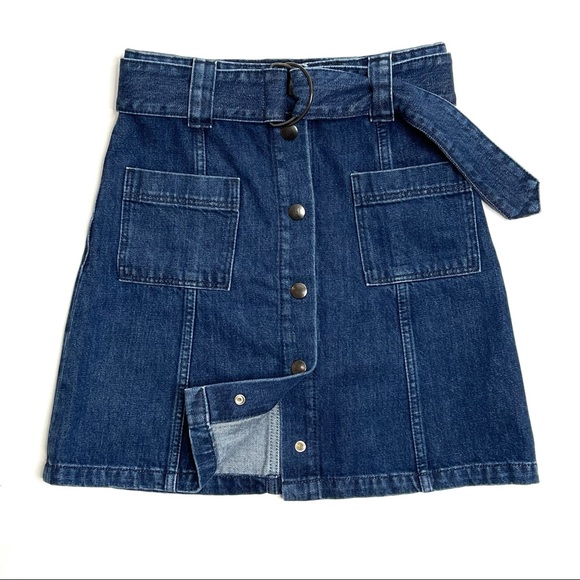 & Other Stories Dresses & Skirts - & Other Stories Denim Snap Front Mini Skirt